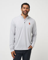 Heather Grey Travis Mathew USC Time To Tailgate Quarter Zip