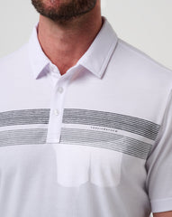 White/Black Travis Mathew Nebraska Top Recruit Polo