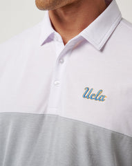 White/Heather Grey Travis Mathew UCLA Drop Back Polo