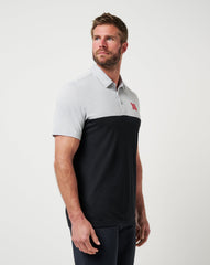 Heather Grey/Black Travis Mathew Nebraska Drop Back Polo