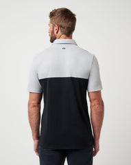 Heather Grey/Black Travis Mathew Nebraska Drop Back Polo
