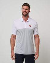 White/Heather Grey Travis Mathew USC Drop Back Polo