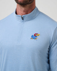 Heather Blue Travis Mathew Kansas Time To Tailgate Quarter Zip