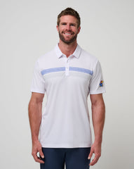 White/Blue Travis Mathew Kansas Top Recruit Polo