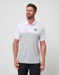 White/Heather Grey Travis Mathew Kansas Drop Back Polo