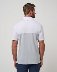 White/Heather Grey Travis Mathew Stanford Drop Back Polo