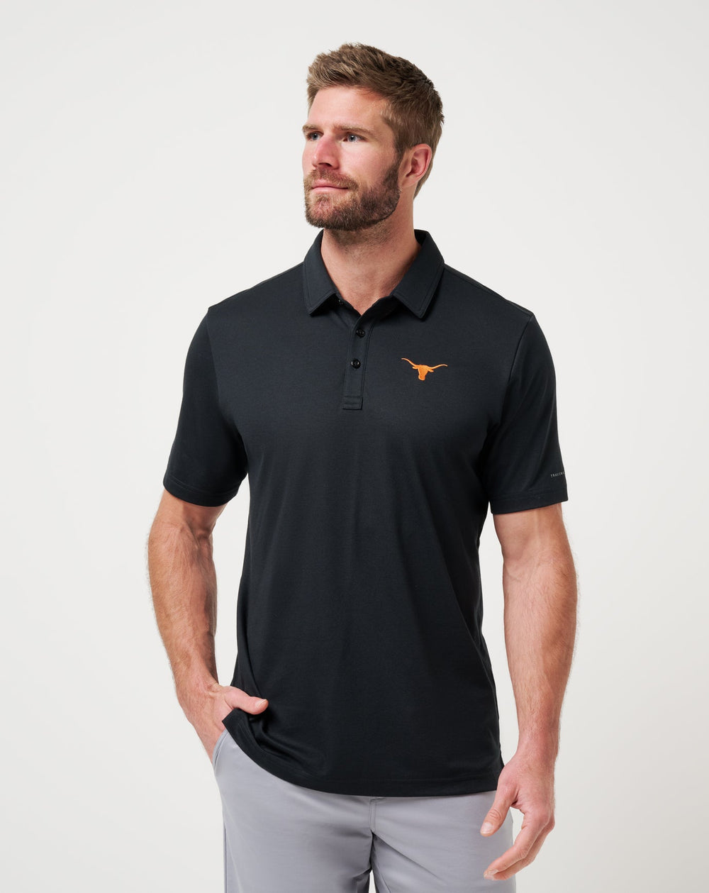 Black Travis Mathew UT Austin School Pride Polo