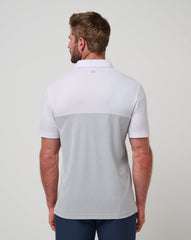 White/Heather Grey Travis Mathew Florida Drop Back Polo