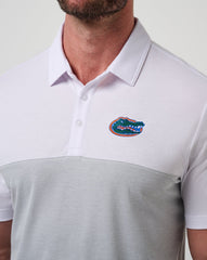 White/Heather Grey Travis Mathew Florida Drop Back Polo