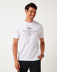 White Travis Mathew Worth A Shot Tee