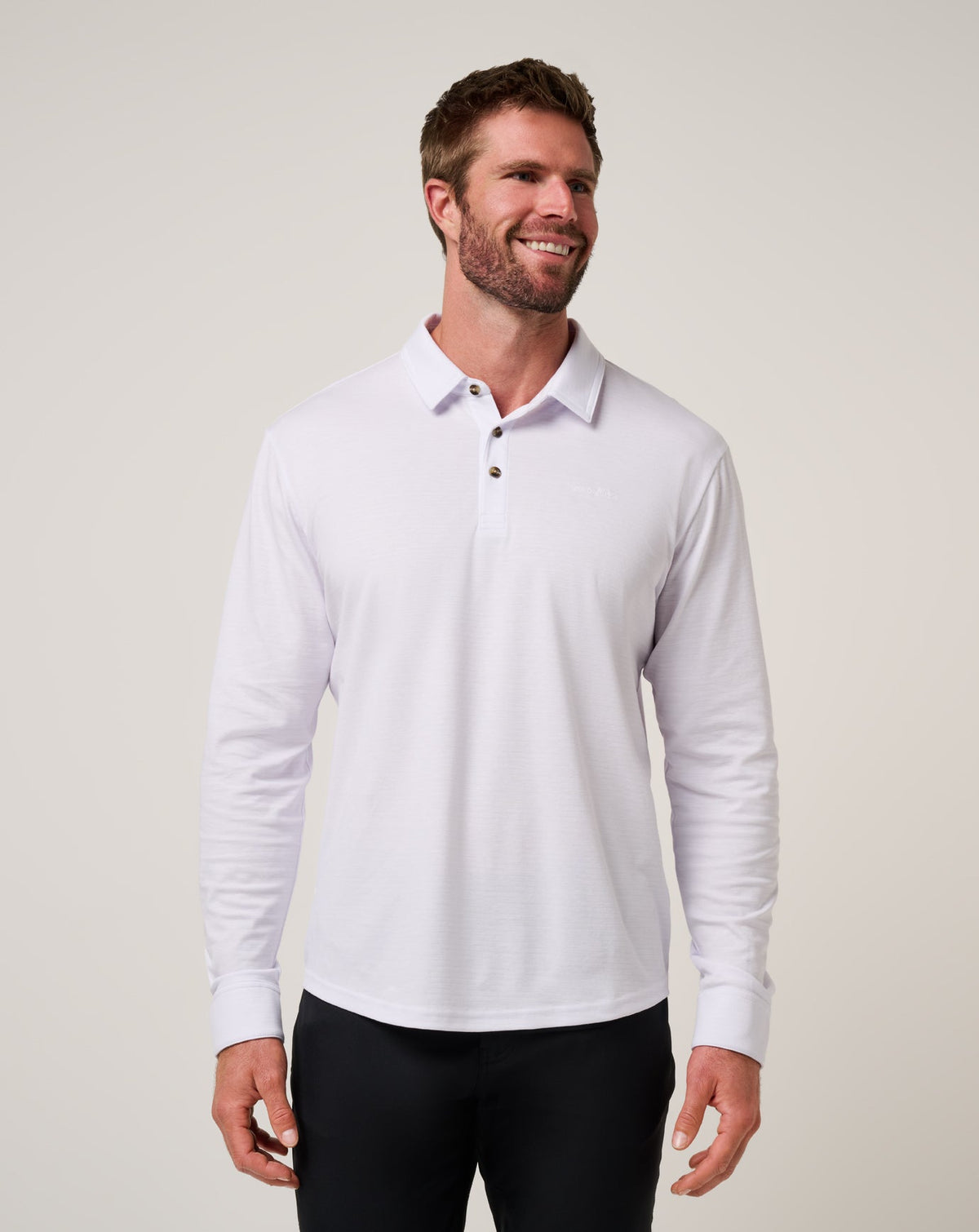 White Travis Mathew The Zinna 2.0 Long Sleeve Polo