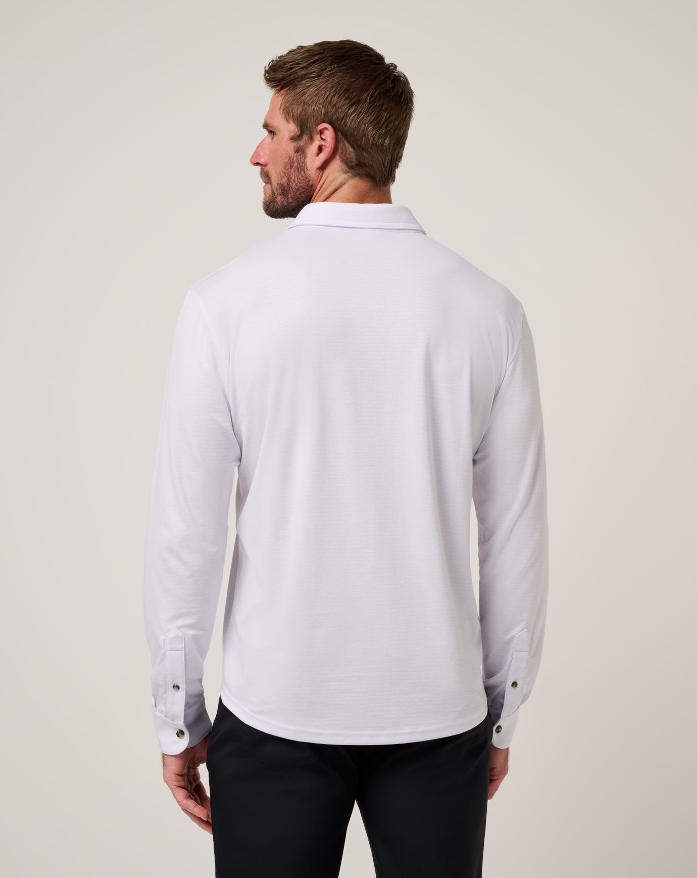 White Travis Mathew The Zinna 2.0 Long Sleeve Polo