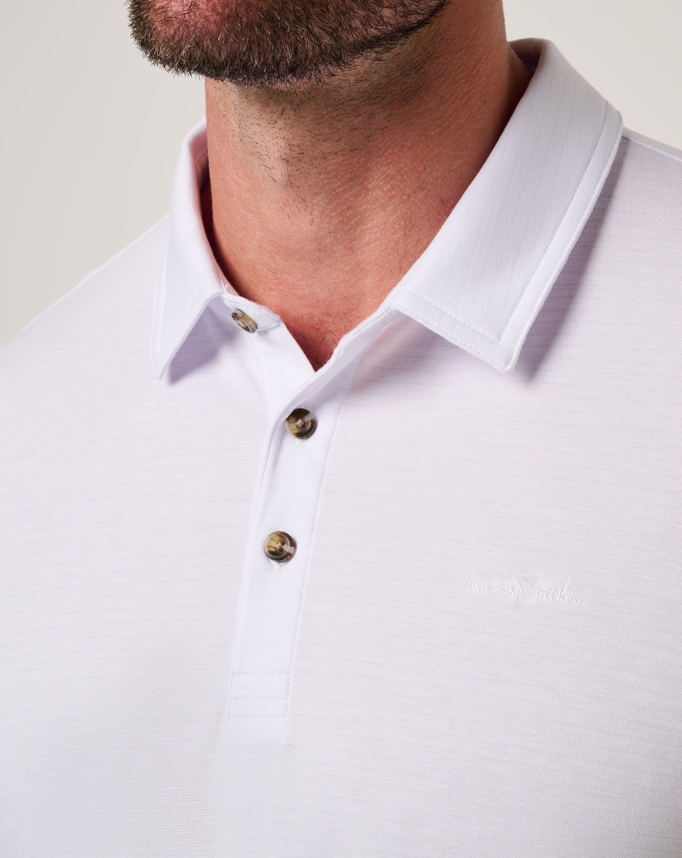 White Travis Mathew The Zinna 2.0 Long Sleeve Polo
