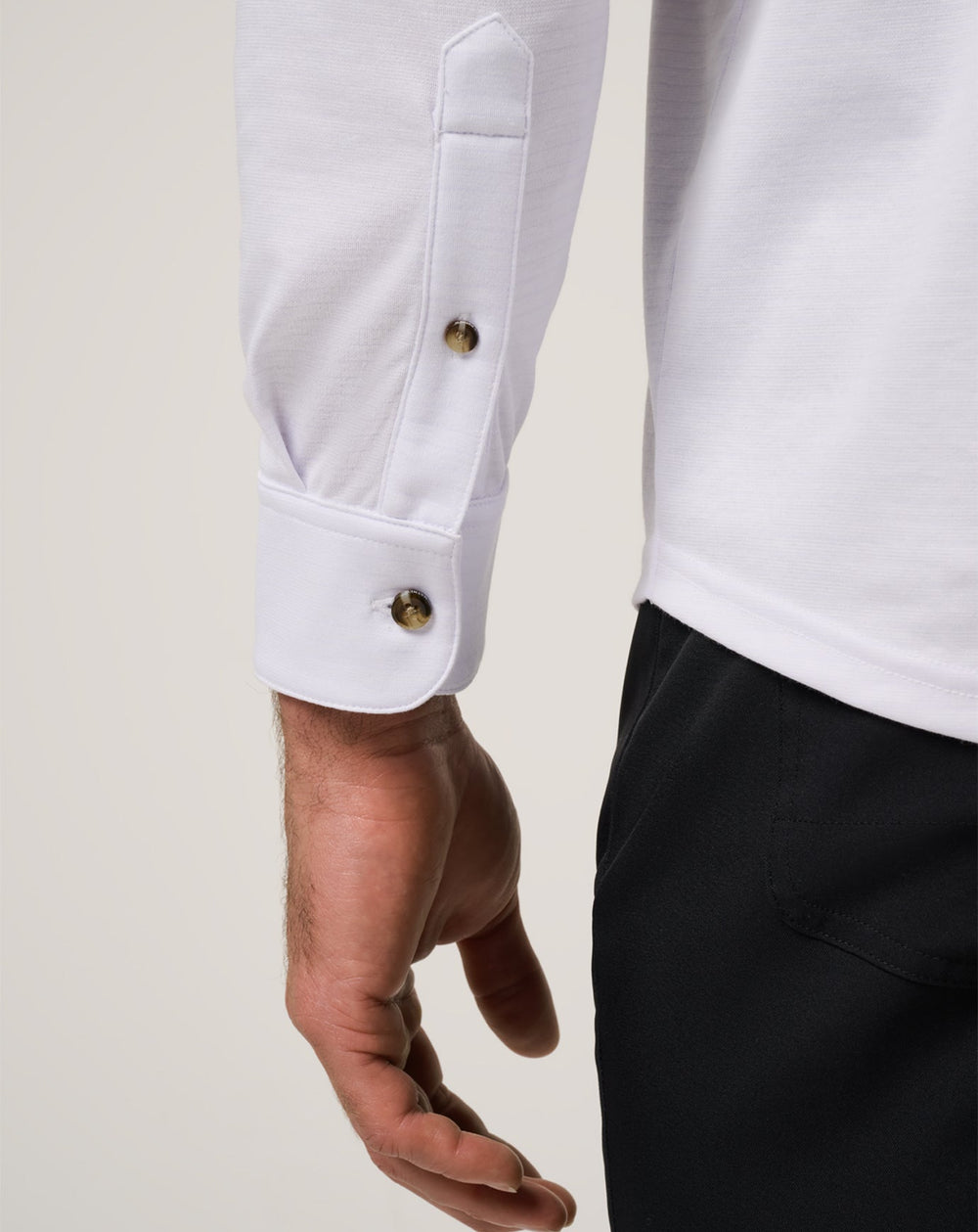 White Travis Mathew The Zinna 2.0 Long Sleeve Polo