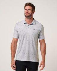 Heather Light Grey Travis Mathew Featherweight Deco Polo