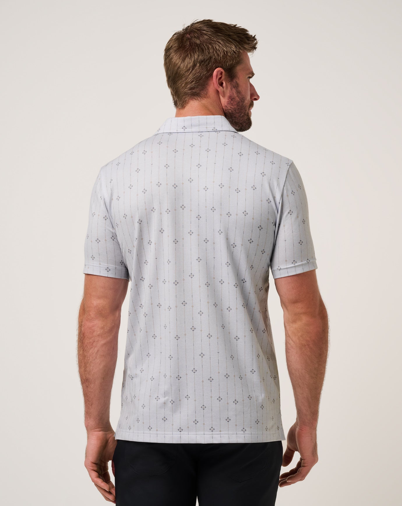 Heather Light Grey Travis Mathew Featherweight Deco Polo