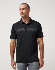 Black Travis Mathew Performance Jersey Flight Polo