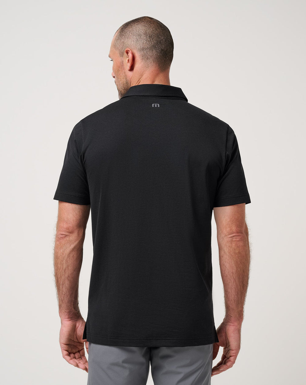 Black Travis Mathew Performance Jersey Flight Polo
