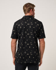 Black Travis Mathew Weather Patterns Polo