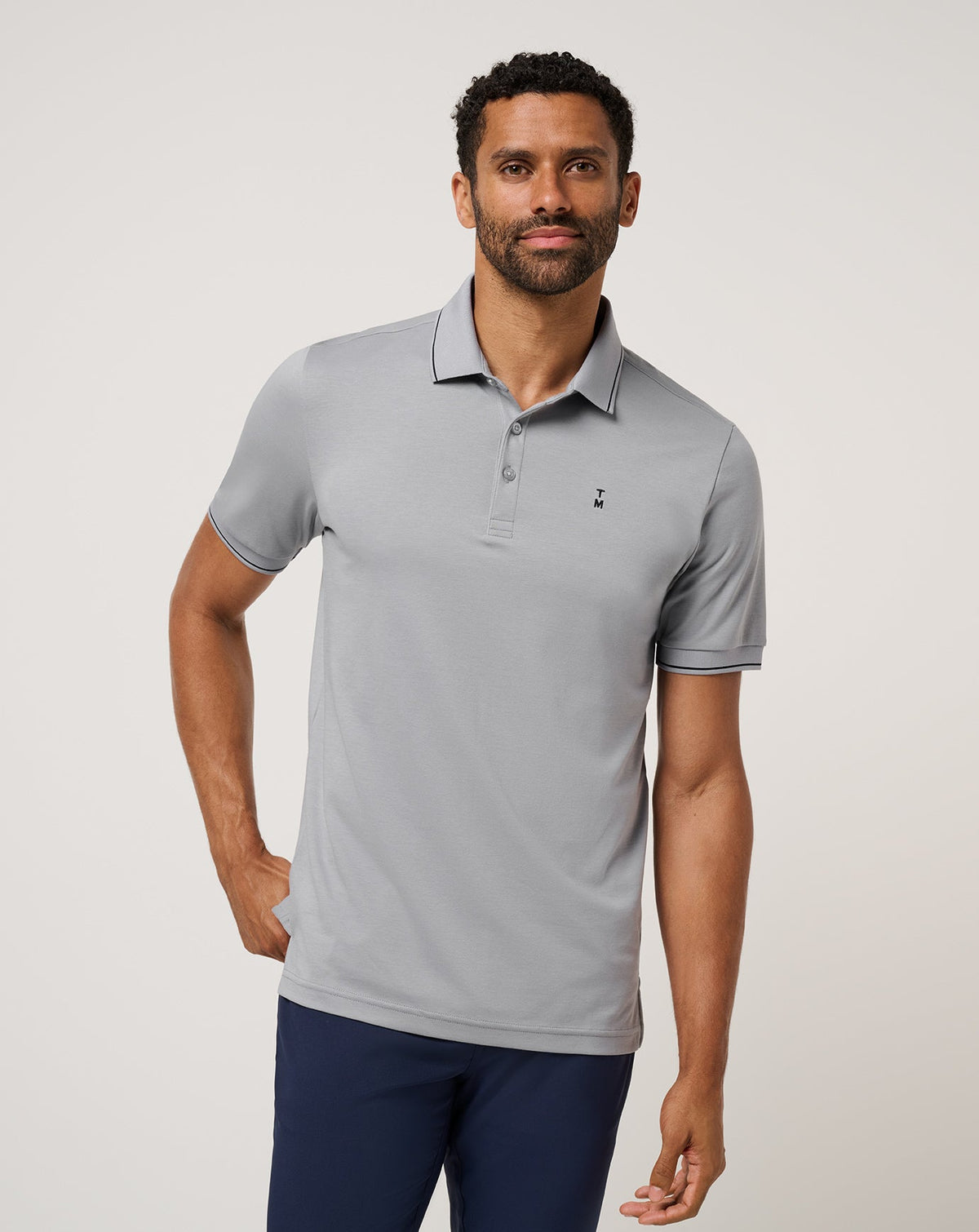 Light Grey Travis Mathew Happier Hour Polo