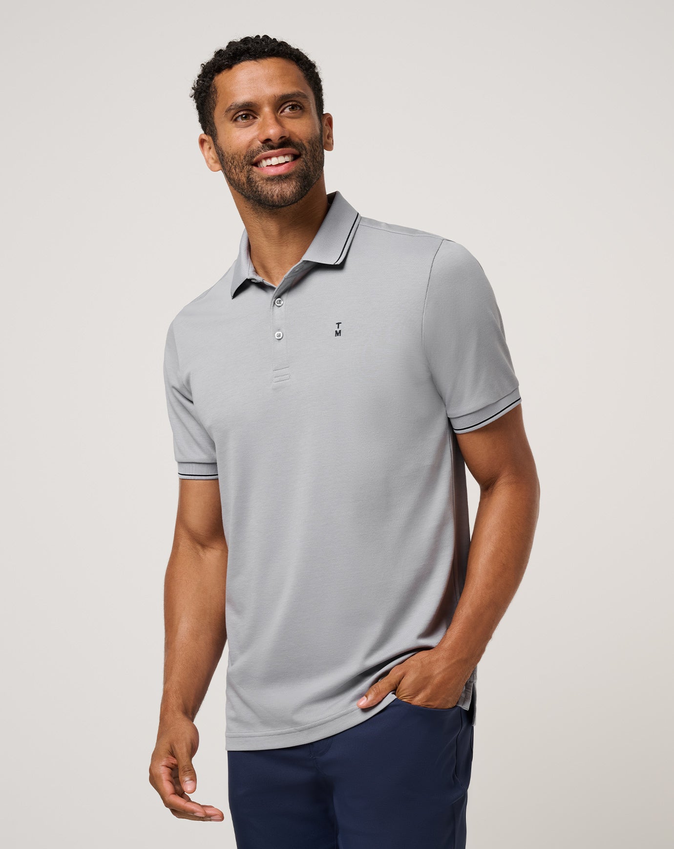 Light Grey Travis Mathew Happier Hour Polo
