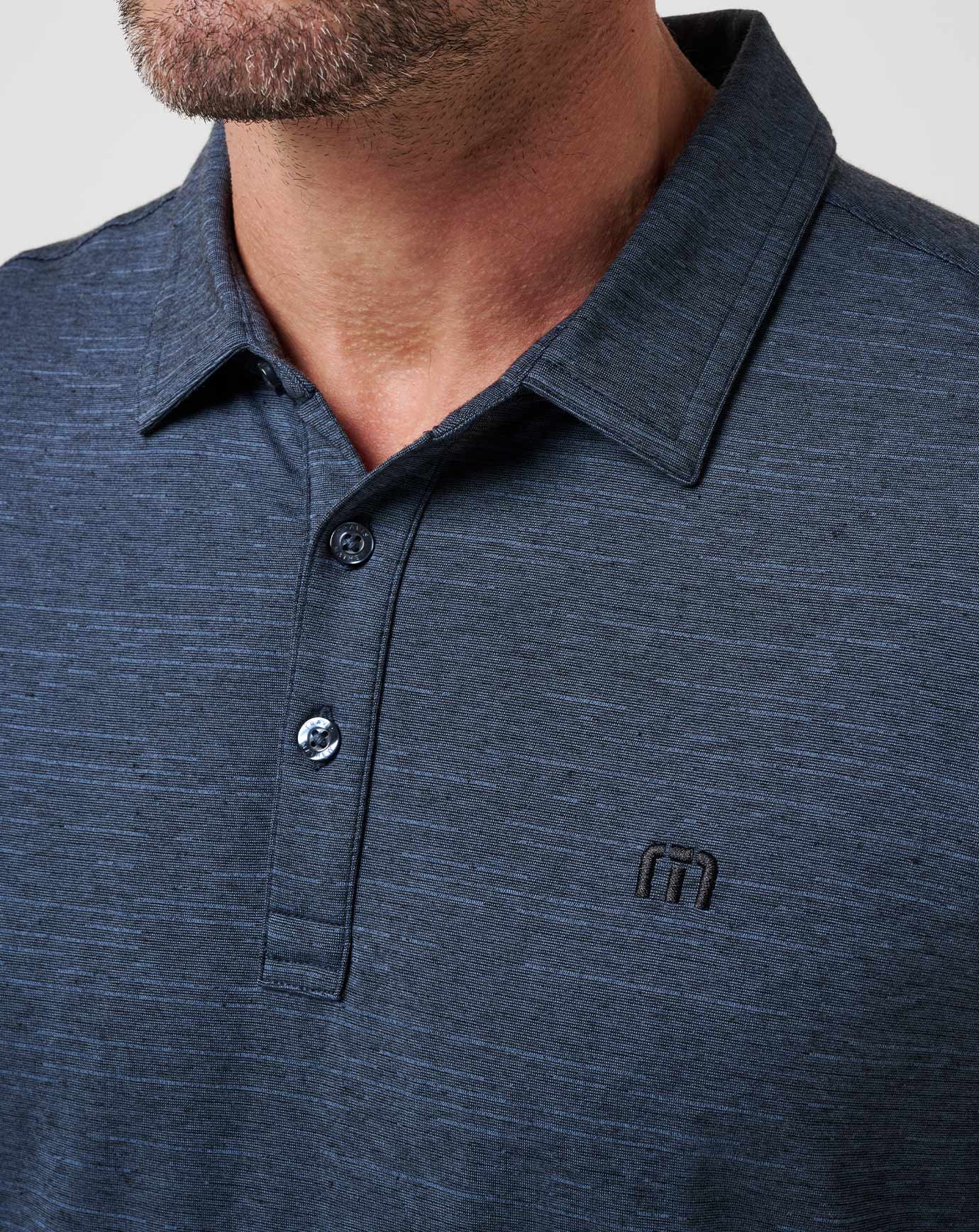 Vintage Indigo/Black Travis Mathew The Heater Polo