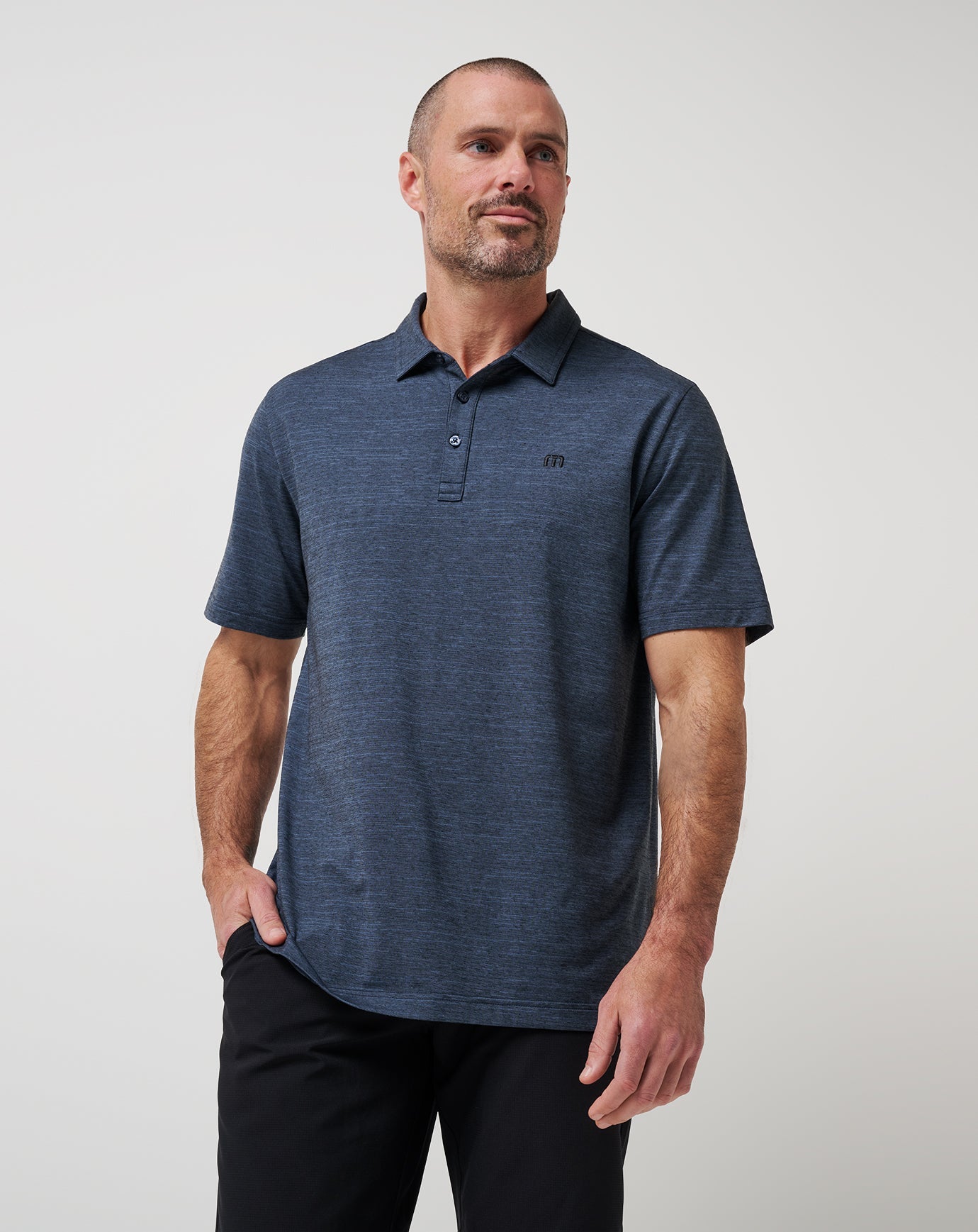 Vintage Indigo/Black Travis Mathew The Heater Polo