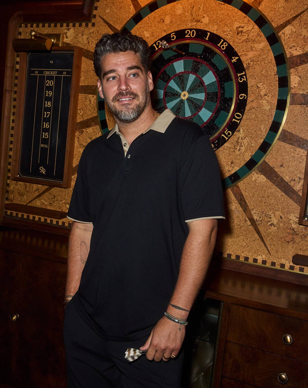 Black Travis Mathew All Day Social Club Polo