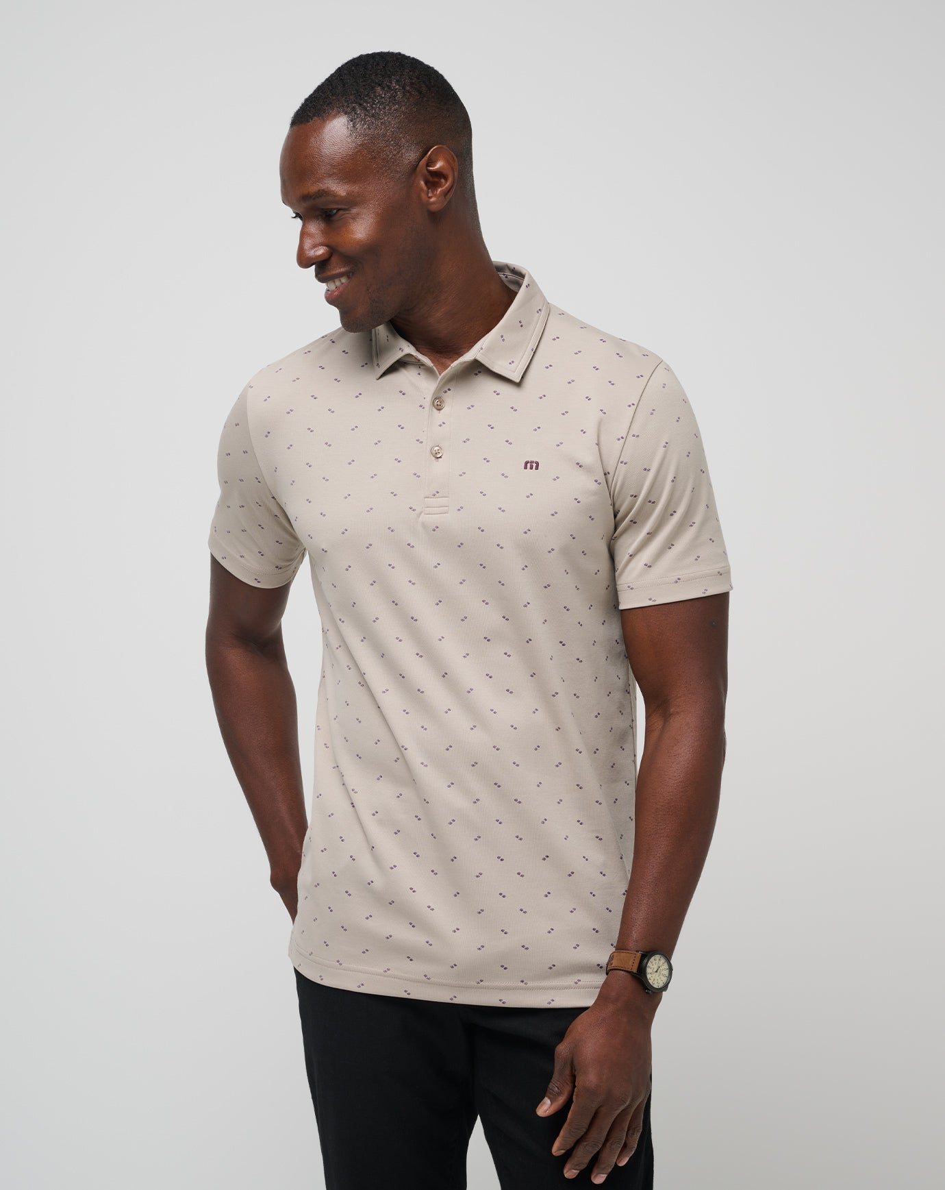 Oxford Tan Travis Mathew Canyon Hike Polo
