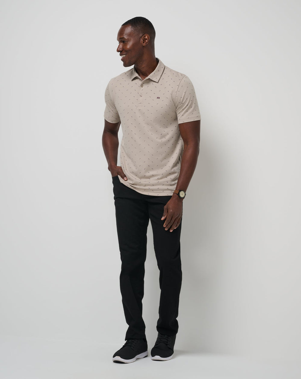 Oxford Tan Travis Mathew Canyon Hike Polo