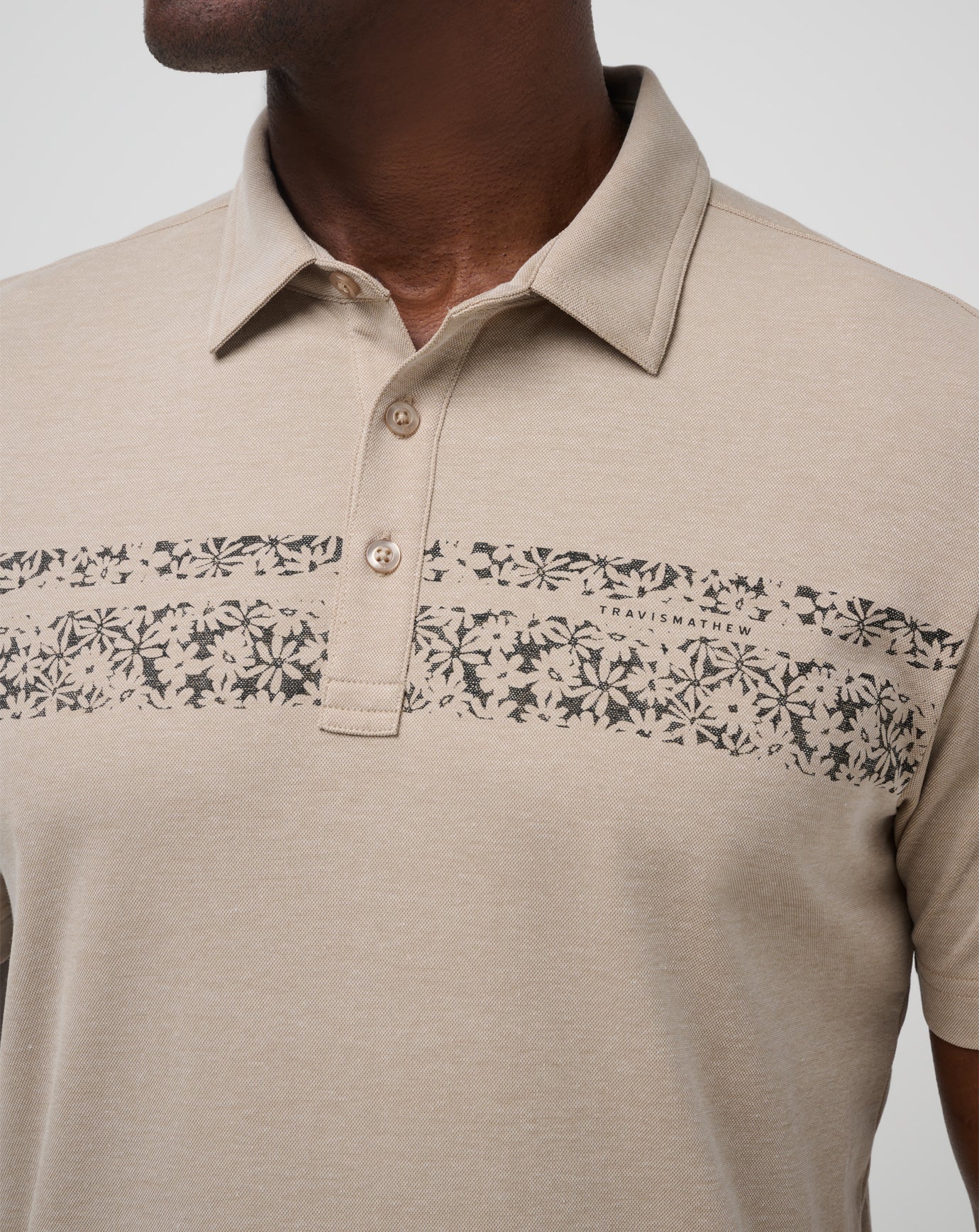 Oxford Tan Travis Mathew Deserted Cove Polo