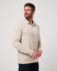 Italian Sand Travis Mathew December First Long Sleeve Polo