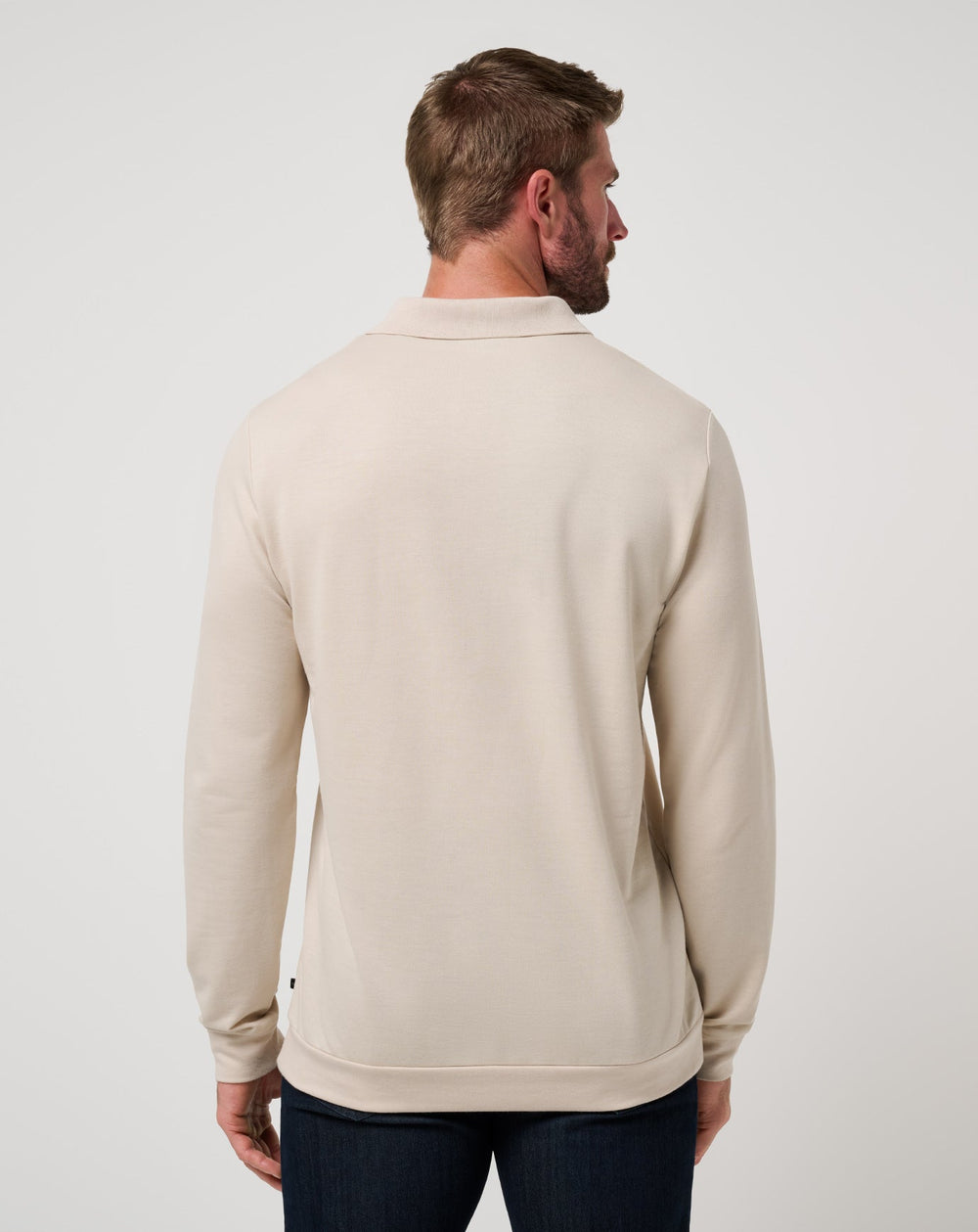 Italian Sand Travis Mathew December First Long Sleeve Polo