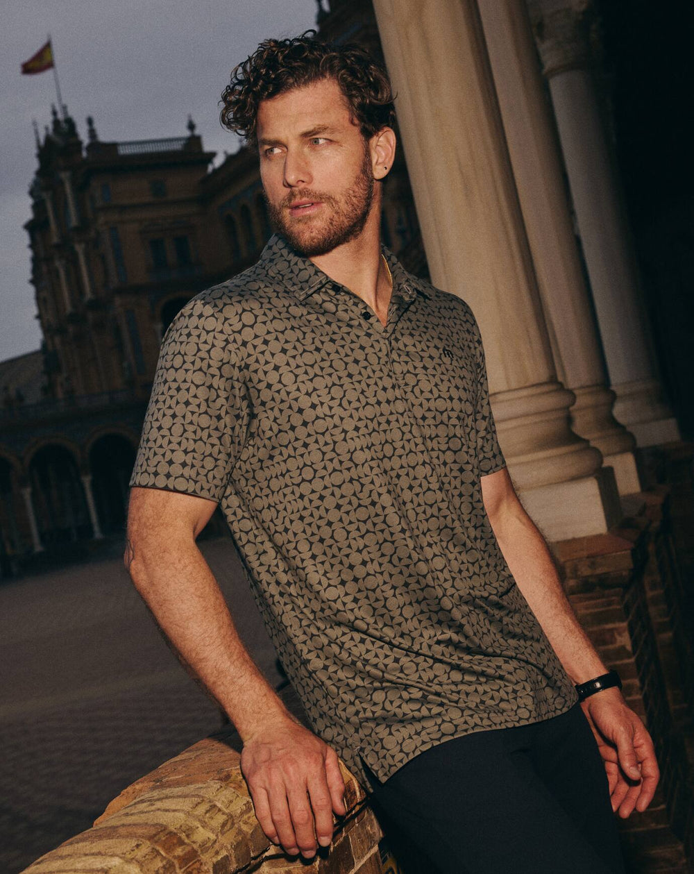 Dark Olive Travis Mathew Featherweight Caves Polo