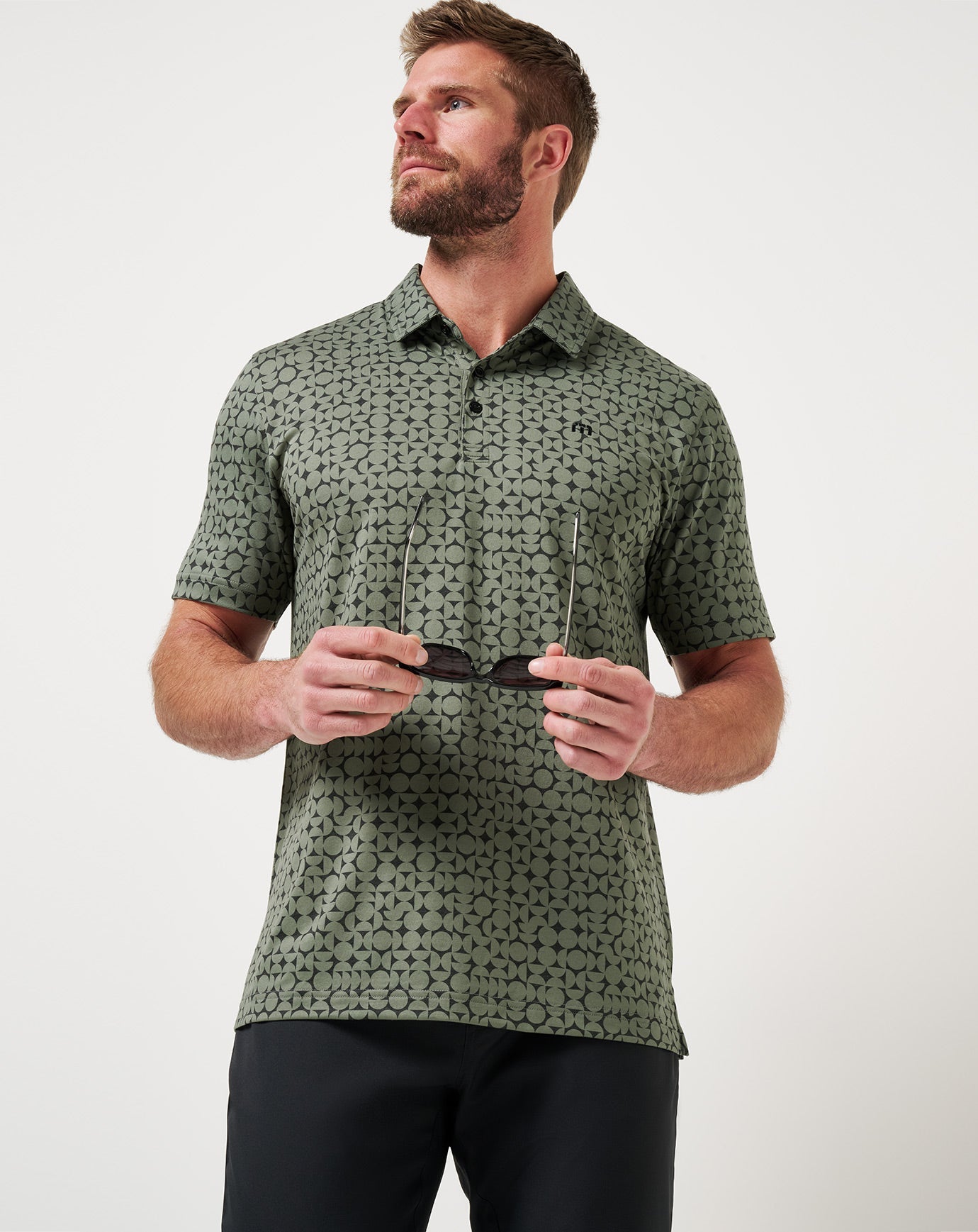 Dark Olive Travis Mathew Featherweight Caves Polo