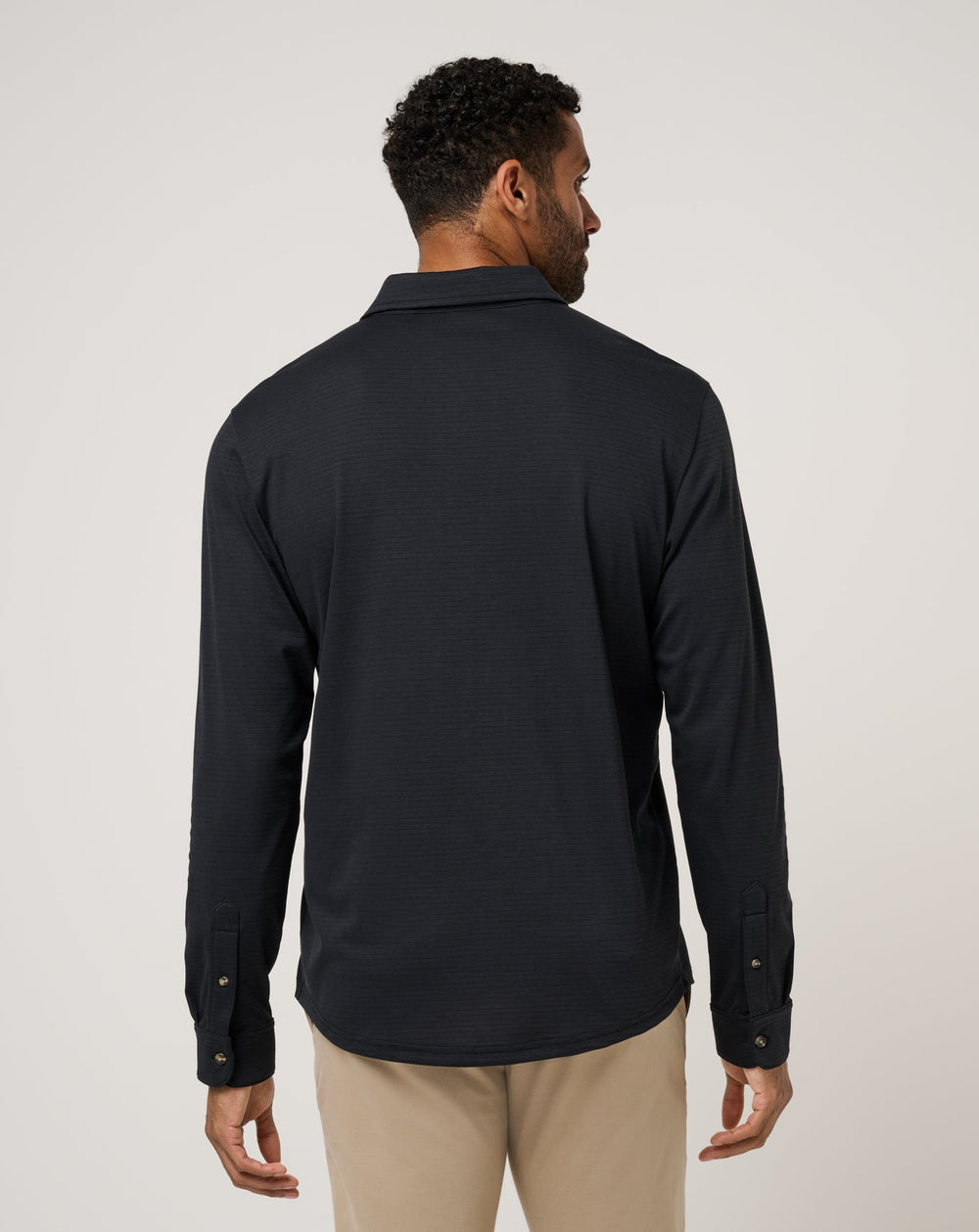 Black Travis Mathew The Zinna 2.0 Long Sleeve Polo