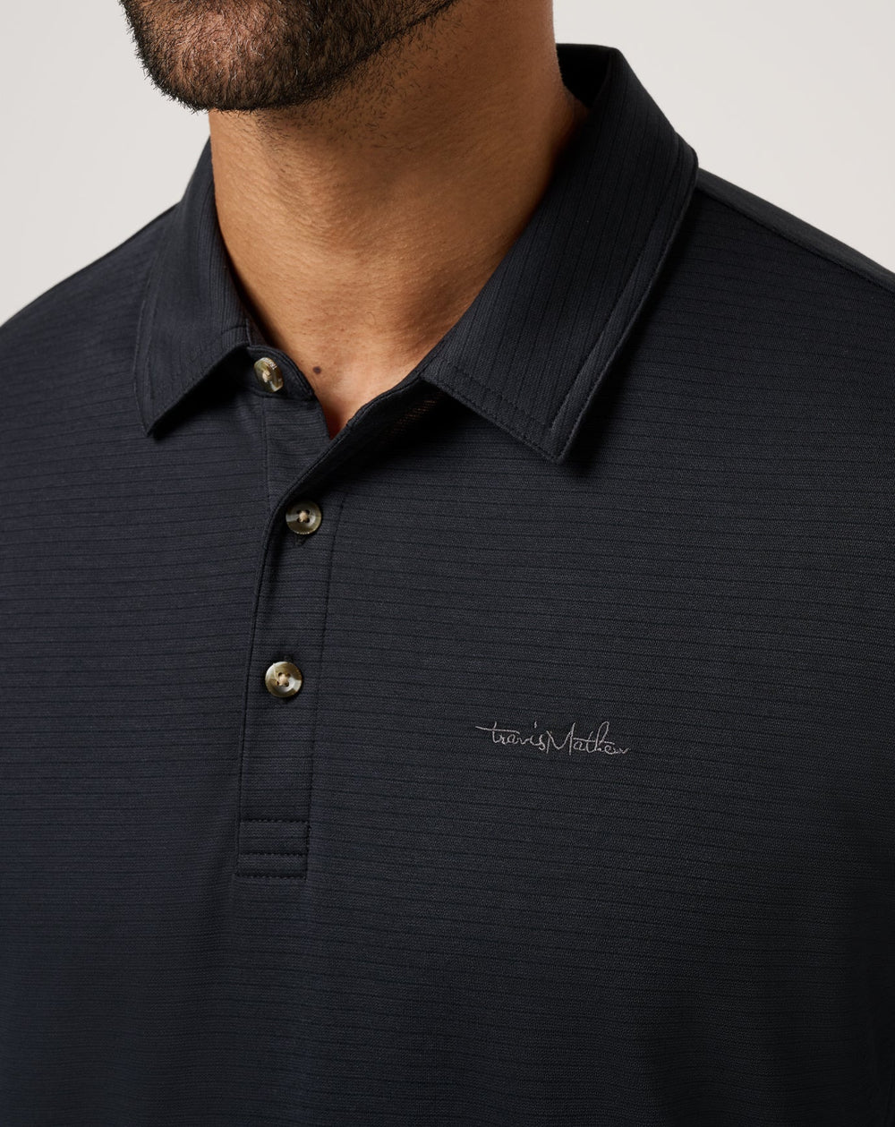 Black Travis Mathew The Zinna 2.0 Long Sleeve Polo
