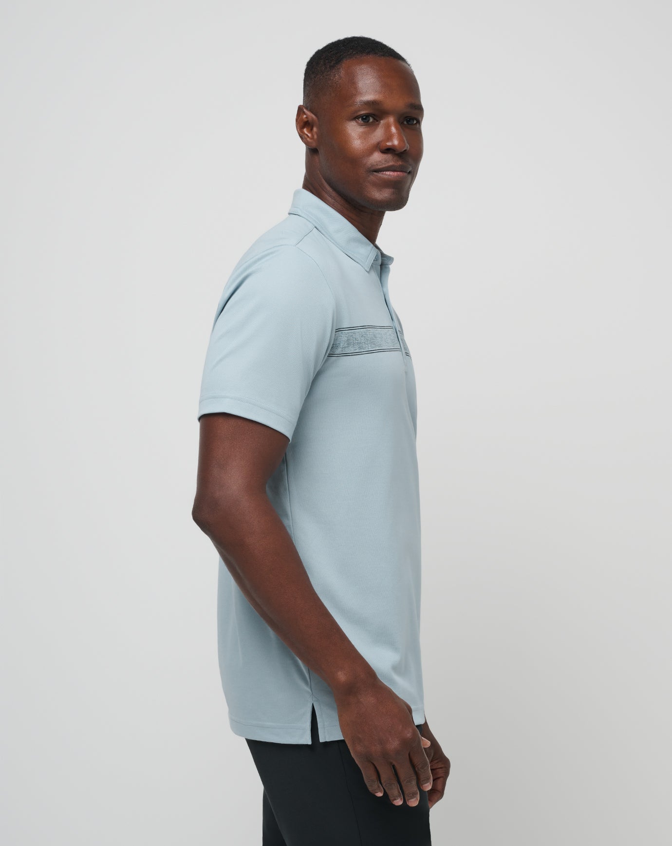 Heather Dusty Blue Travis Mathew Fresh Catch Polo