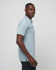 Heather Dusty Blue Travis Mathew Fresh Catch Polo