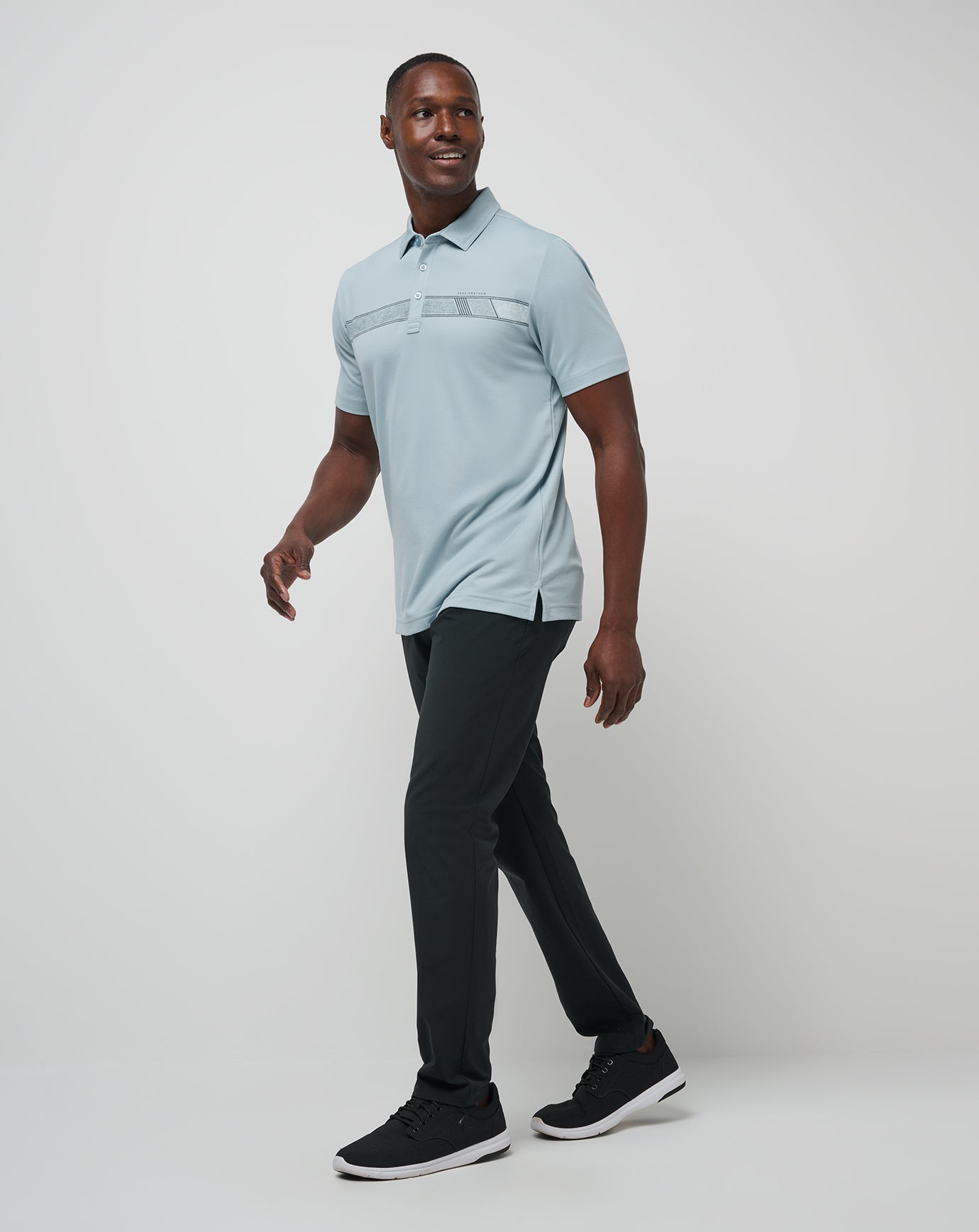 Heather Dusty Blue Travis Mathew Fresh Catch Polo
