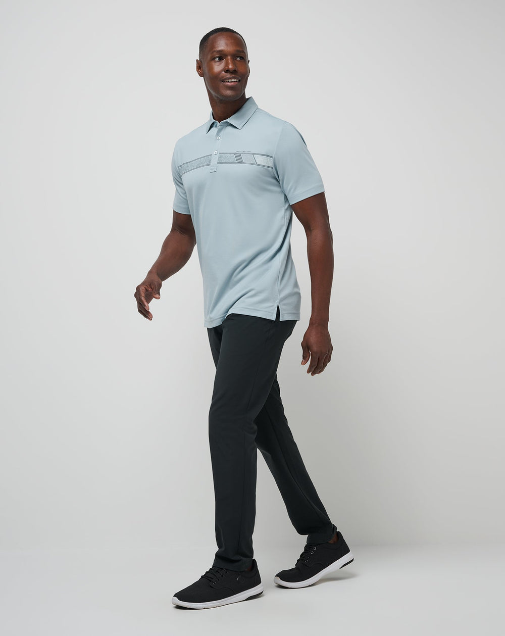 Heather Dusty Blue Travis Mathew Fresh Catch Polo