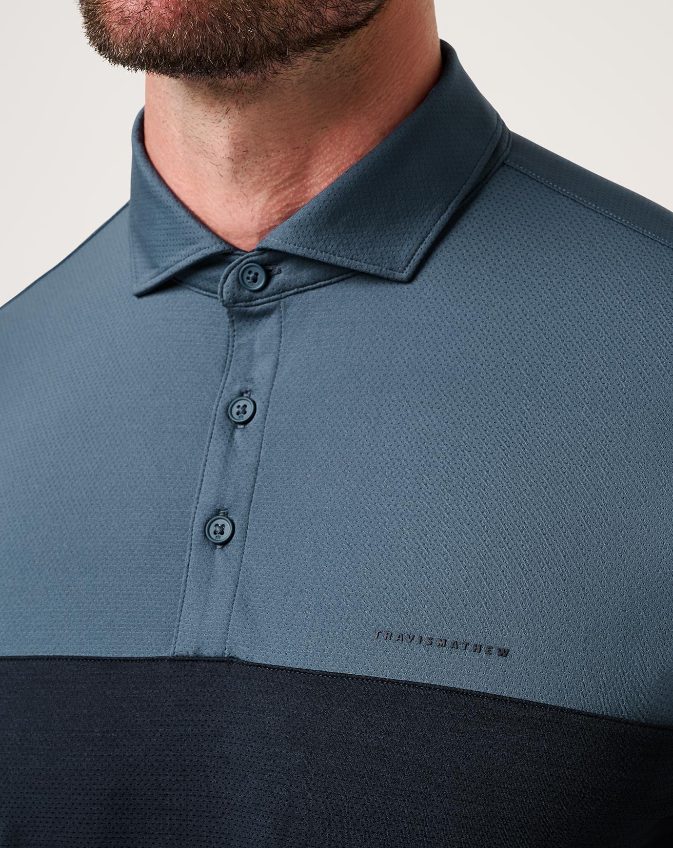 Bering Sea Travis Mathew Heater Pro Color Block Polo