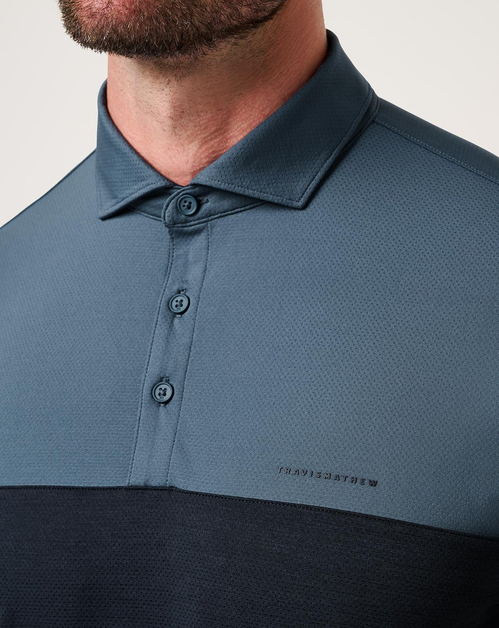 Bering Sea Travis Mathew Heater Pro Color Block Polo