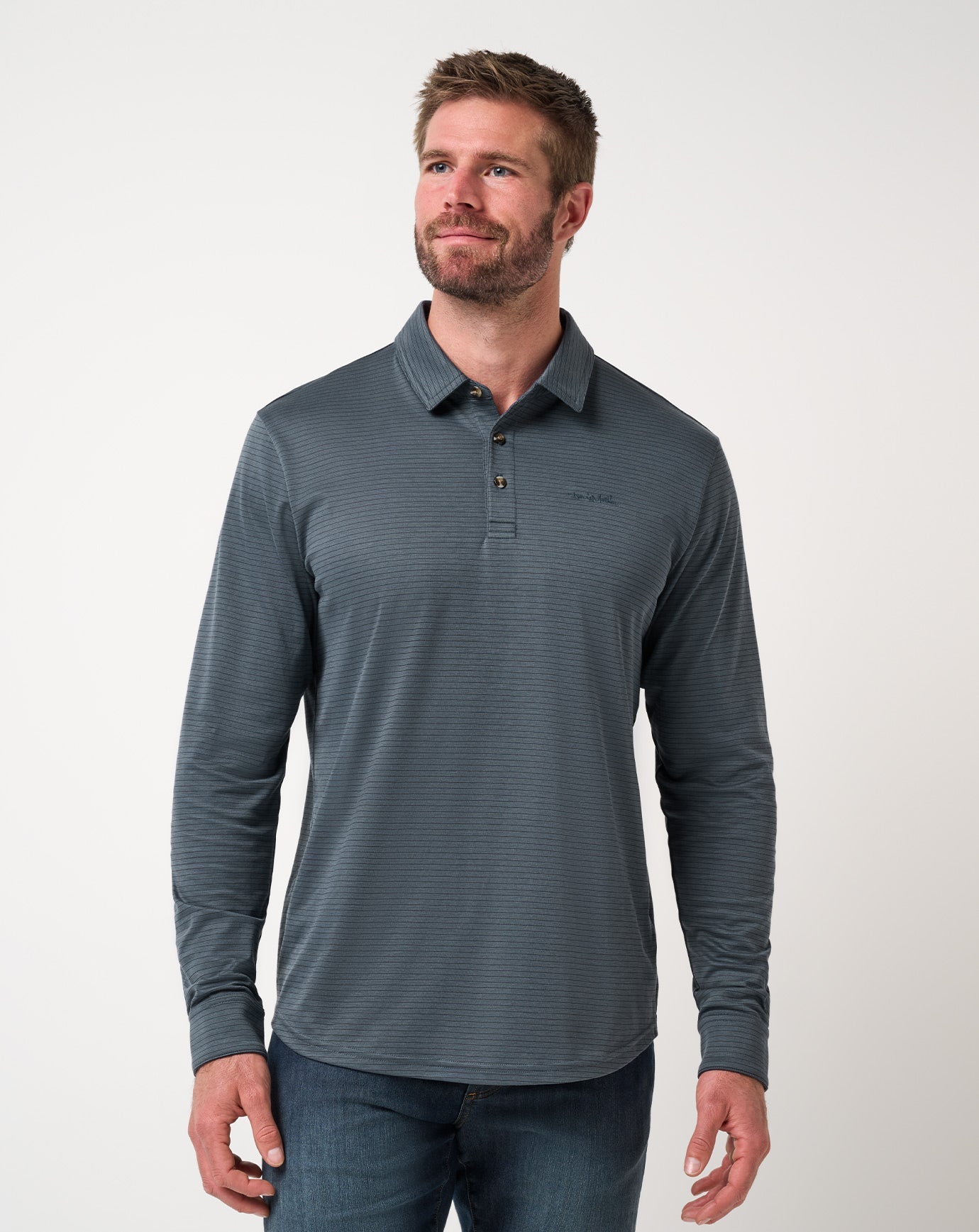 Mood Indigo/Vintage Indigo Travis Mathew The Zinna 2.0 Long Sleeve Polo
