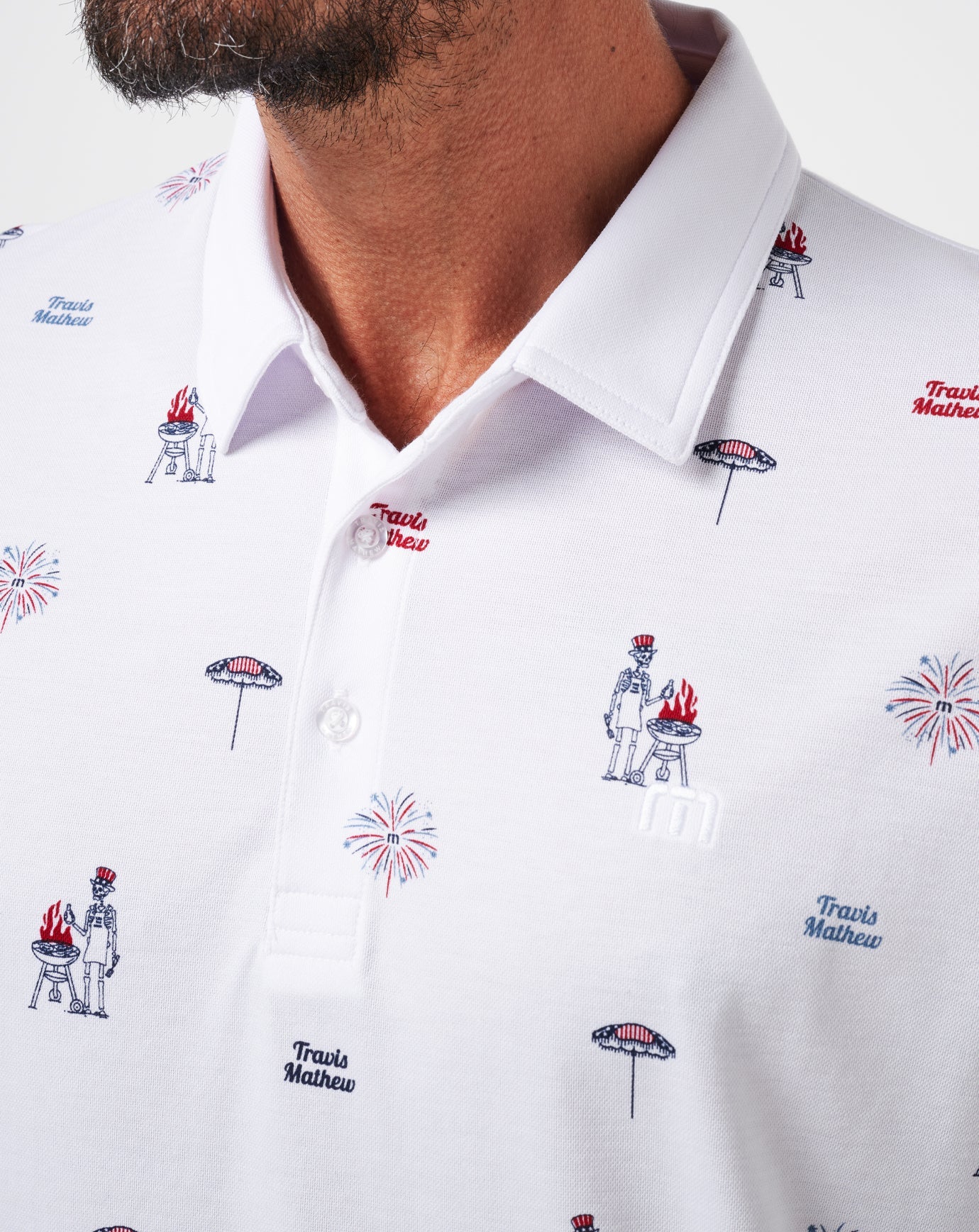 White Travis Mathew Neighborhood Party Polo