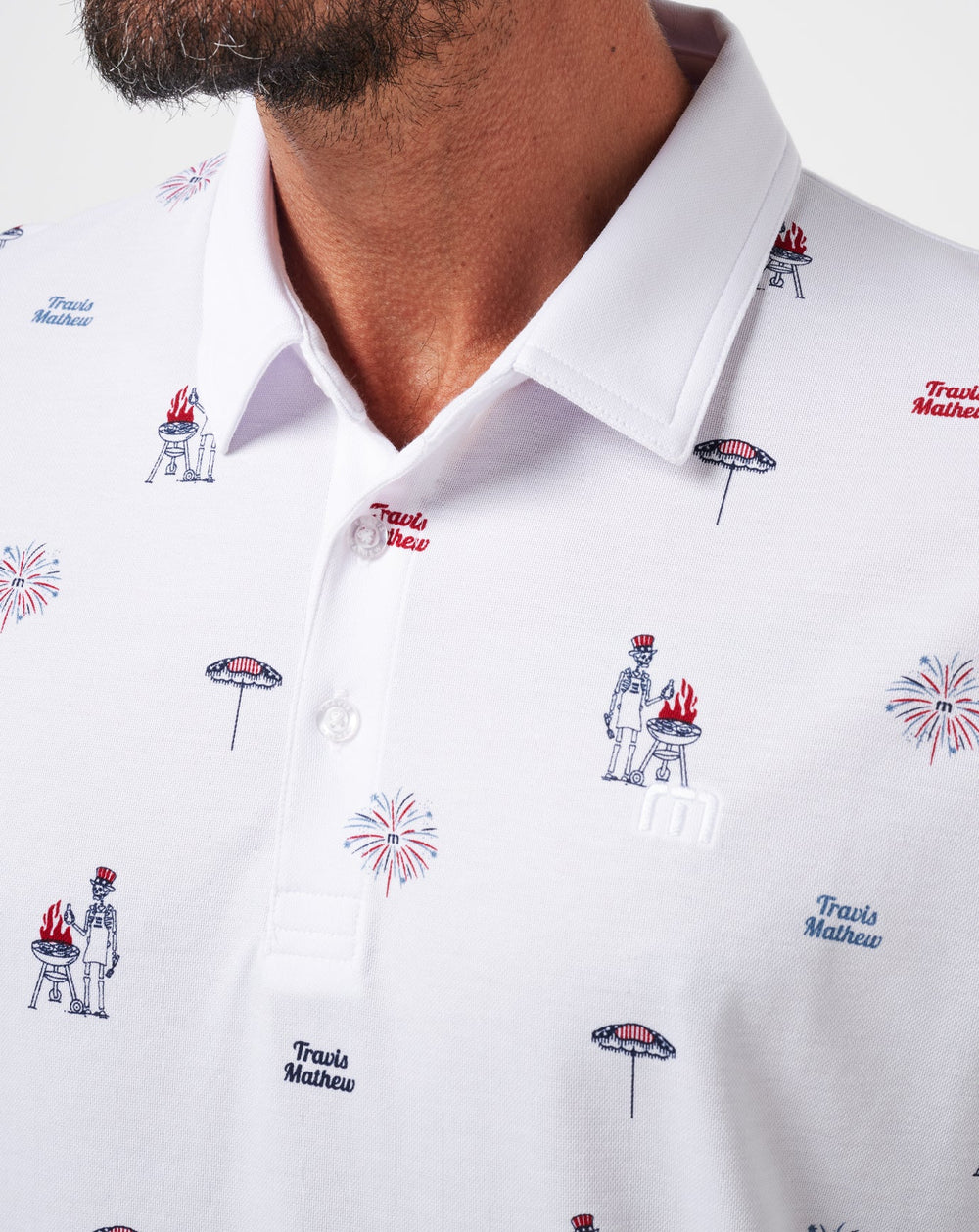 White Travis Mathew Neighborhood Party Polo