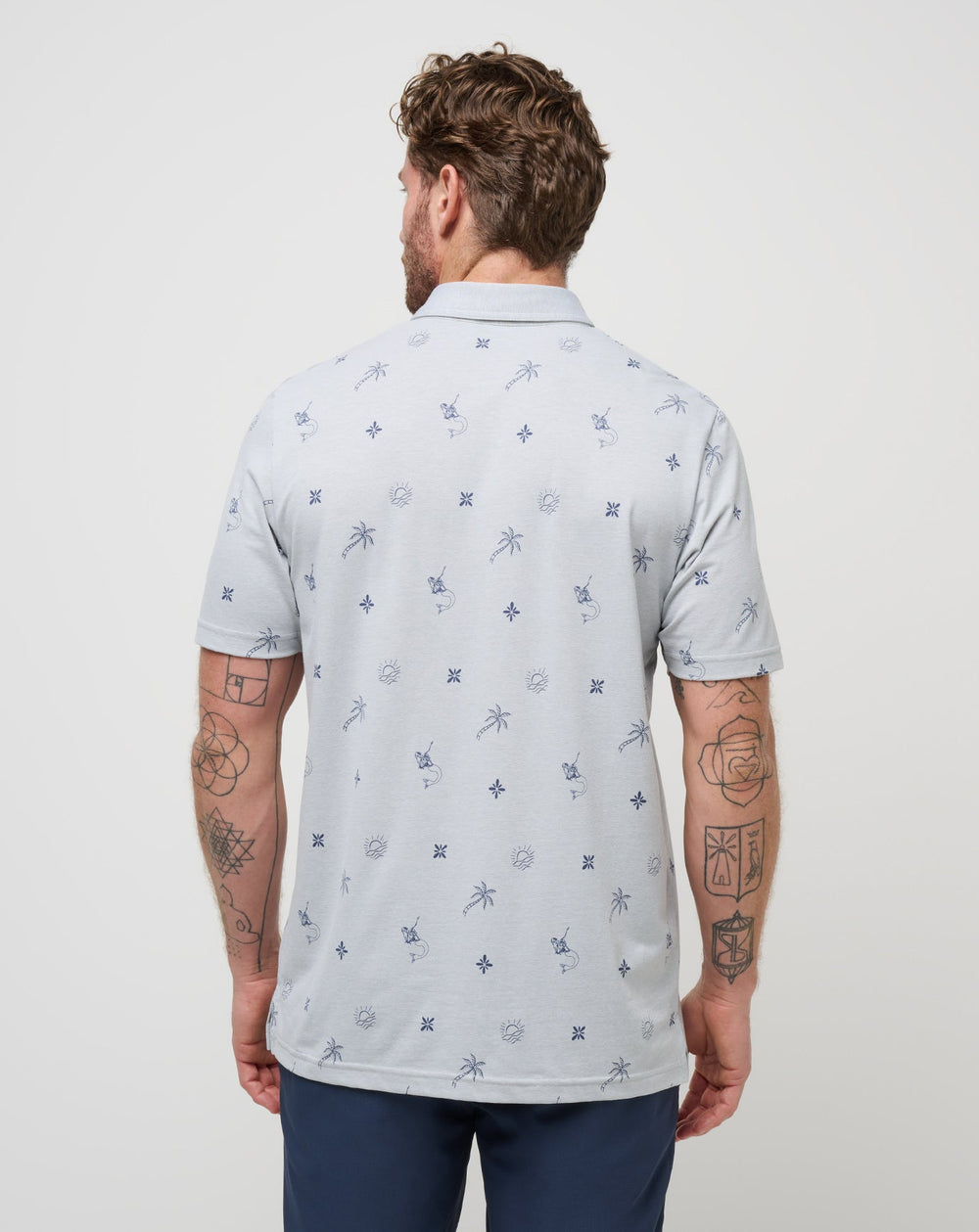 Heather Light Grey Travis Mathew Cove Dive Polo