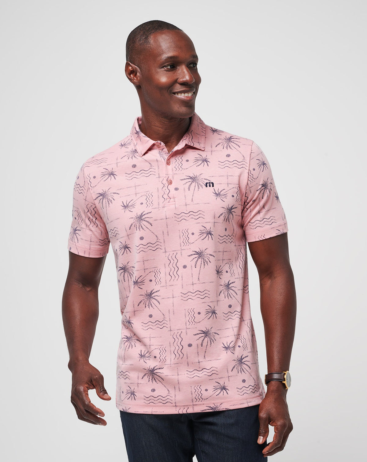 Heather Blush Travis Mathew Coconut Palm Polo
