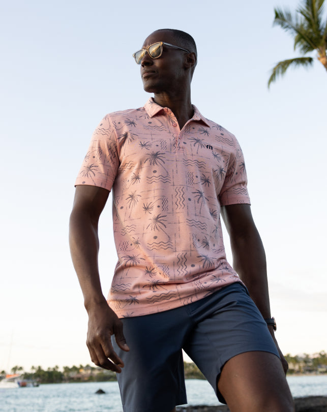 Heather Blush Travis Mathew Coconut Palm Polo