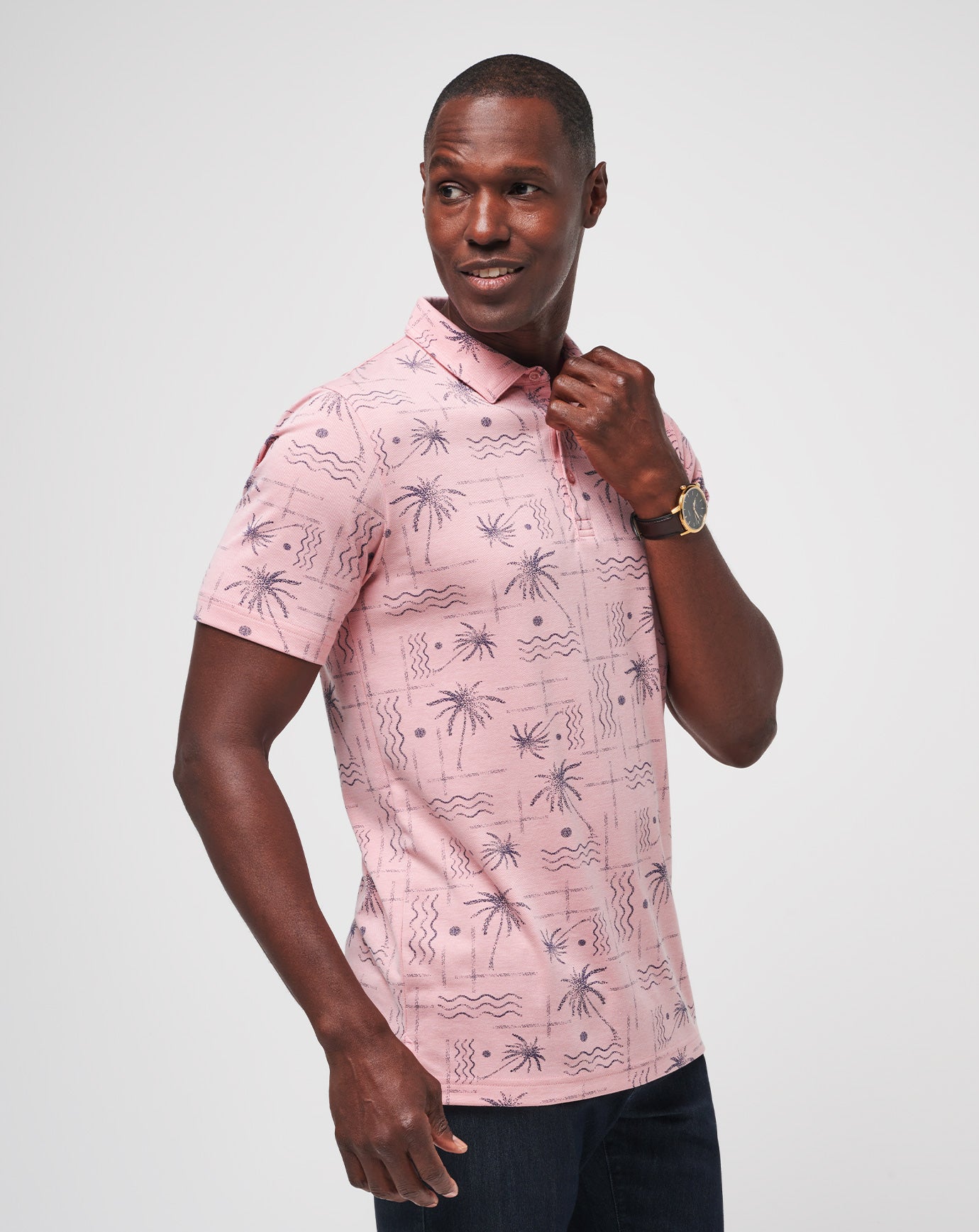 Heather Blush Travis Mathew Coconut Palm Polo